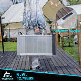 WHALEMOTOR Portable Wheelchair Ramp 2FT, Anti-Slip Aluminum Folding Portable Ramp, Wheelchair Ramps for Home, Weight Capacity Up to 600 LBS, with Transition Plates Above and Below