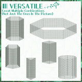 10Packs 24"x12"Plant Protectors from Animals,Plant Cages for Outdoor Plants