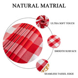 ShinyBeauty 4 Packs Checkered Table Runners 108 Inches Long Red and White Table Runner Christmas Decorations Farmhouse Plaid Linen for Dinning Party Outdoor Tables (14”X108”)