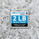 MagicWater Crinkle Cut Paper Gift Basket Filler - 2 LB - White