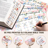 Bible Cover Case for Women, Large Bible Bag Bible Study Supplies Accessories Journaling Kit with Highlighters Tabs, Quilted Book Carrying Cases with Shoulder Strap, Christmas Christian Gifts for Women