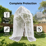 6.5x6.5x6.5Ft Fruit Tree Netting Cover Zipper Drawstring Garden Pest Mesh