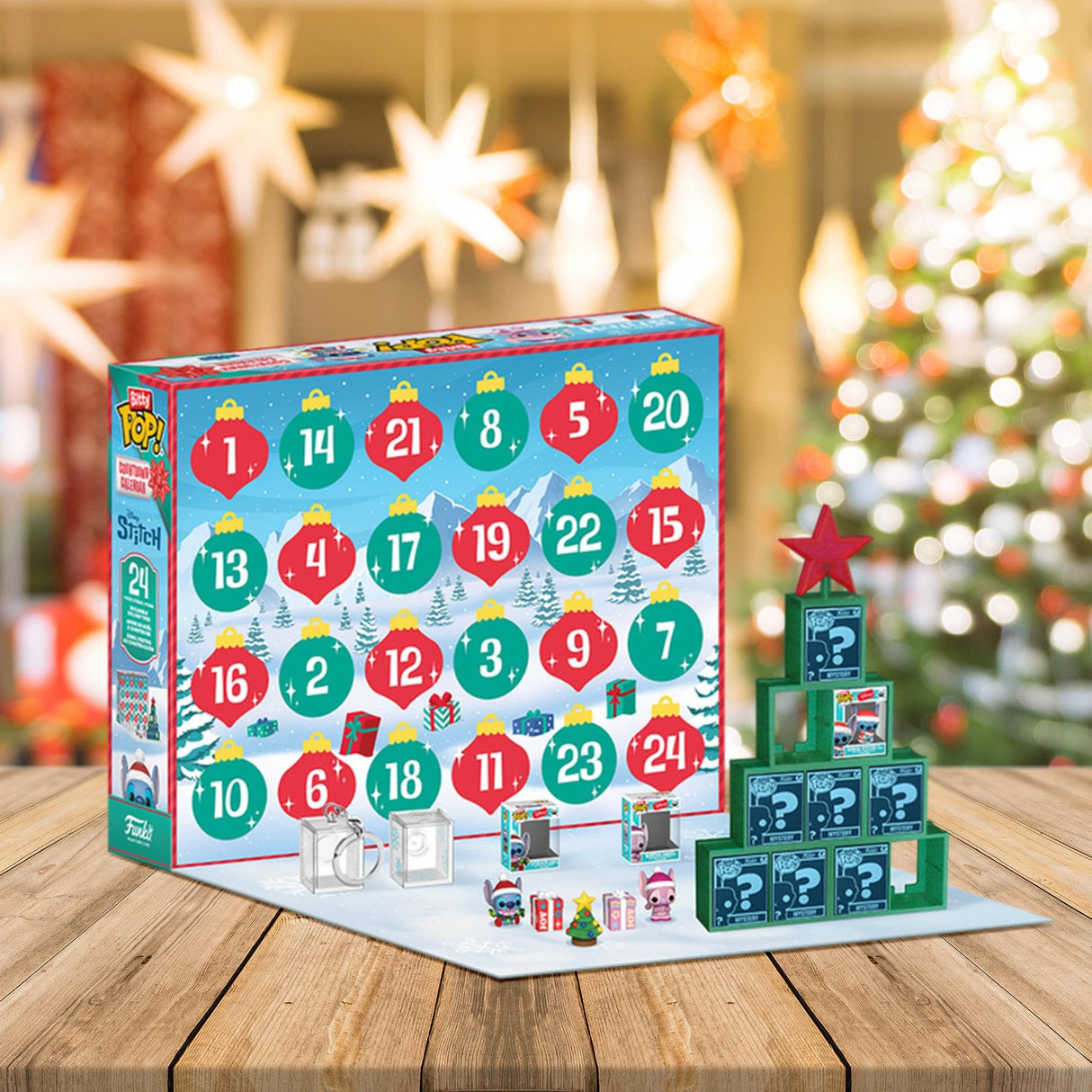 Funko Pop! Bitty Countdown Calendar: Stitch Holiday - 24 Days of Surprises - Collectible Vinyl Mini Figures - Mystery Box - Gift Idea - Holiday Present for Kids - Christmas or Birthday Countdown