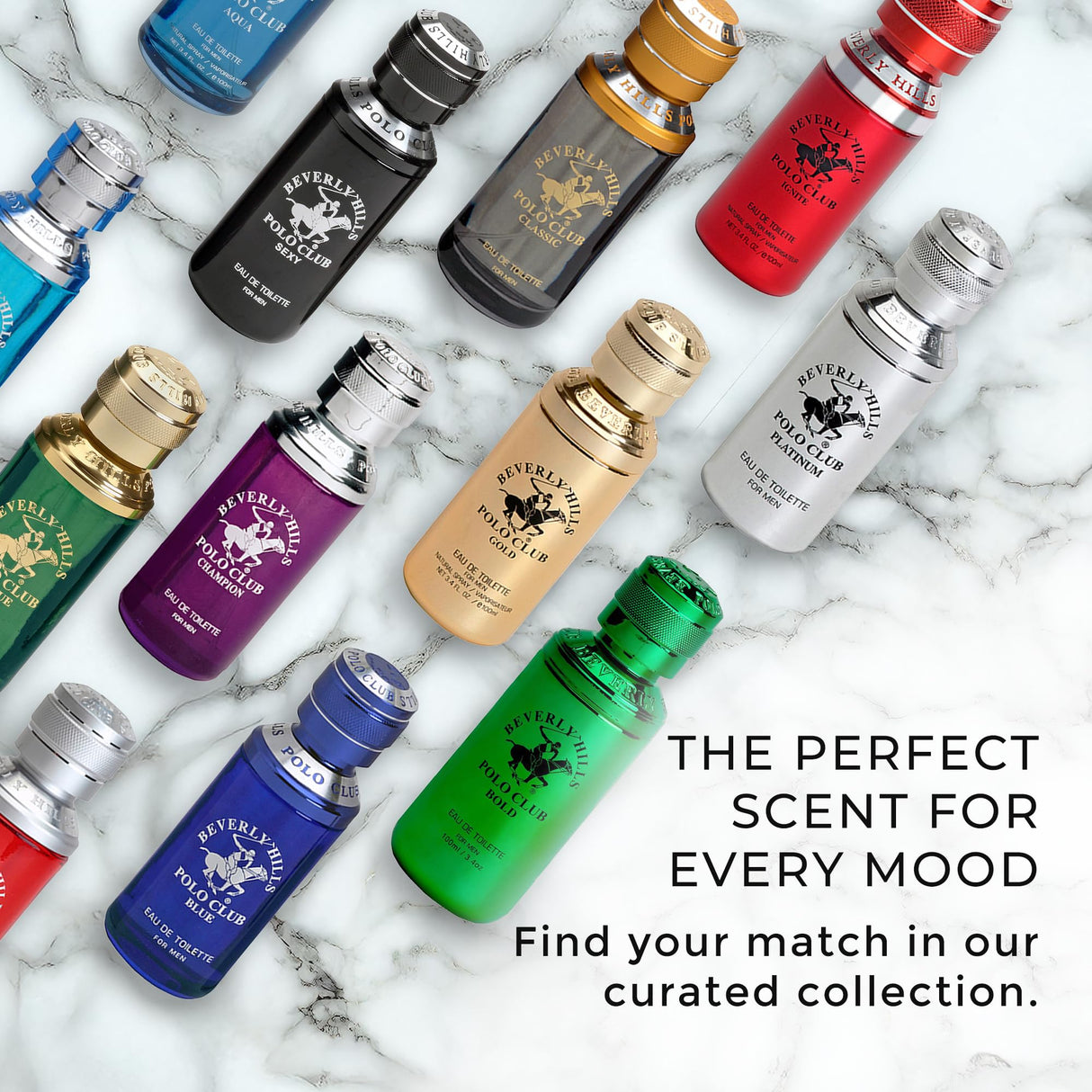 Beverly Hills Polo Club BLUE - Cologne for Men with Notes of Lavender and Sandalwood - Fresh & Oceanic Fragrance Scent - Eau De Toilette Spray 3.40fl.oz / 100ml