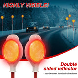 Driveway Markers, 48 Inch Driveway Reflectors for Snow Plowing - Double Sided Reflective Driveway Markers Snow Stakes with Easy Visibility at Night and All Weather (4 Pack)