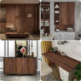 Holomey Walnut Wood Grain Contact Paper Peel and Stick Wood Wallpaper Removable Self-Adhesive Wooden Vinyl Wrap Waterproof Thicken No Bubbles Design for Kitchen Cabinet Countertop Covering 16x354 inch