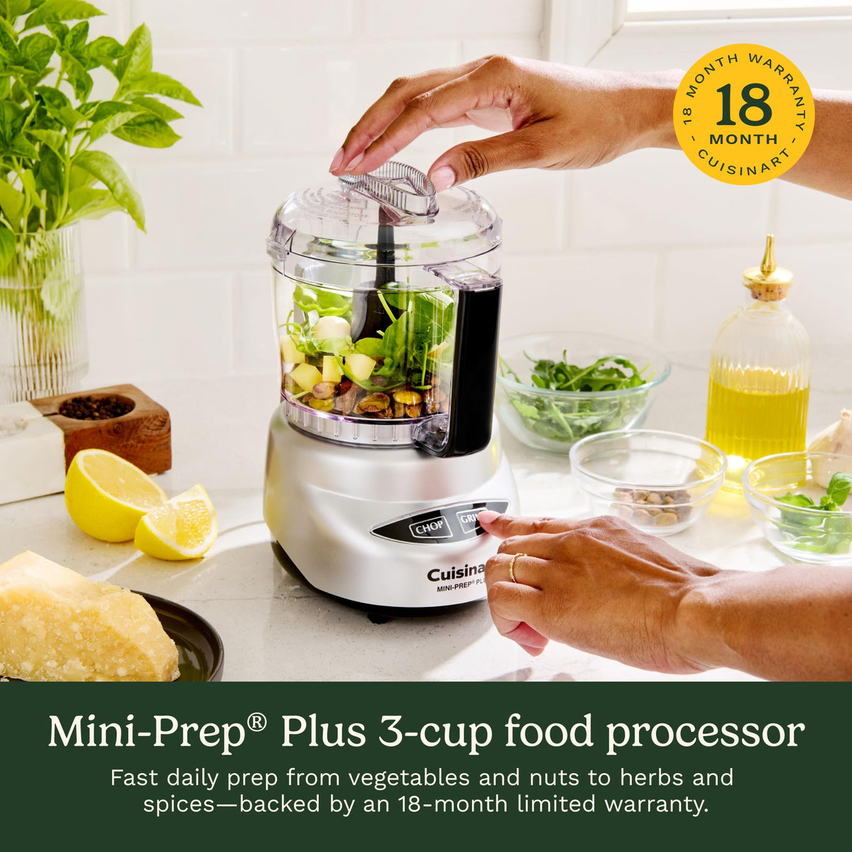 Cuisinart Mini Food Processor, Reversible Blade, 3-Cup Capacity