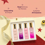 Bellavita Luxury Women's Perfume Gift Set with Rose, Senorita, Date, and Glam | 80ml | Perfume for Women | Pink Pepper, Yuzu and Floral Peach | Long Lasting Fragrance
