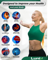 Lunix 4pcs Orthopedic Bed Wedge Pillow Set, Post Surgery Memory Foam for Back, Knee, Leg Pain Relief, Adjustable Sitting Pillow for Sleeping, Acid Reflux, GERD, with Hot Cold Pack, Brown/White