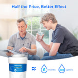 Waterdrop 𝐀𝐥𝐤𝐚𝐥𝐢𝐧𝐞 WD-F13 Replacement for GE® MWF®, SmartWater® MWFP, MWFINT, MWFA, GWF, HDX FMG-1, GSE25GSHECSS, WFC1201, RWF1060, 𝐄𝐧𝐡𝐚𝐧𝐜𝐞𝐬 𝐩𝐇 Refrigerator Water Filter