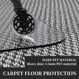 KAISLE Office Chair Mat for Carpet Floor, Plastic Rolling Chair Mat for Carpeted Floors, Computer Desk Chair Floor Mats, 48 x 30 Inch Rectangle Clear Heavy Duty Floors Protector 0.14 Inch Thick