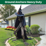hannger 4 Pack 18" Heavy Duty Ground Anchors Shed Anchor Kit with 3/16" Galvanized Cable, Swing Set Anchors Trampoline Stakes for Shed Canopy Gazebo Carport Tent