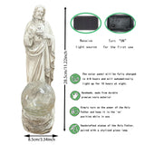 xxoasis Jesus Statue Outdoor Decor Solar Lights, Religious Garden Statue,Blessed Father Outdoor Figure for Home/Garden Decor, Gift for Men/Father(11.22" H)