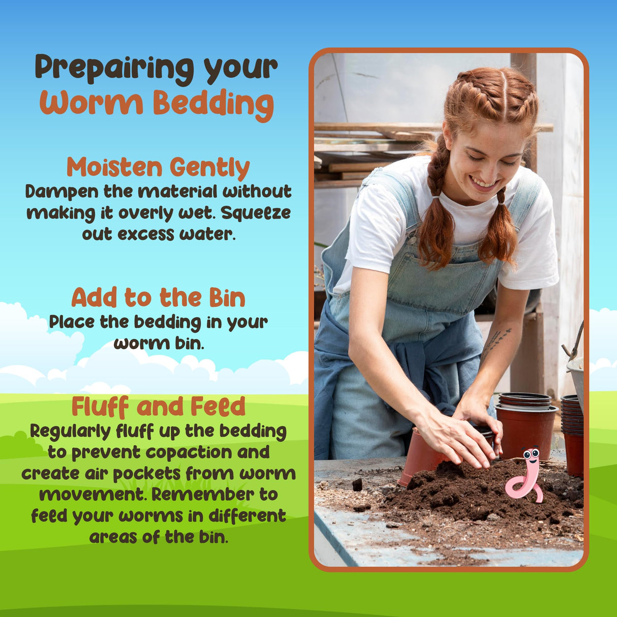 WWJD Worms Red Wigglers Composting Worms - 1/8lb - Easy to Manage Red Worms for Composting - Use for Worm Castings for Plants, Garden, Worm Farm, Vermicompost Bin & Compost Starter