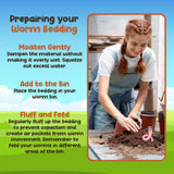 WWJD Worms Red Wigglers Composting Worms - 1/8lb - Easy to Manage Red Worms for Composting - Use for Worm Castings for Plants, Garden, Worm Farm, Vermicompost Bin & Compost Starter
