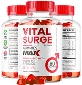 (2 Pack) Vital Surge - Vital Surge for Men Gummies, Vital Vita Surge Max Maximum Strength 1050 MG, VitalSurge Supplement Support Gummy Advanced Formula, Premium Vitamin Gomitas (120 Gummies)