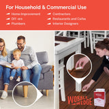 Wobble Wedges Flexible Plastic Shims - Leveling Shims for Home Improvement, Furniture Levelers, Table, and Toilet for Leveling - Made in USA Plastic Wedges Shim for Appliances (Clear, 300-Pack)
