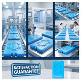 Kona 4 Pack Slim Ice Packs for Lunch Boxes & Coolers – Reusable, Quick Freeze, Space Saving Freezer Packs – Small Thin Cold Packs (Blue)
