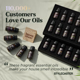 Lagunamoon Essential Oils Set, Top 20 Gift Set Oils for Diffusers, Humidifiers, Aromatherapy, Candle Making Scents, Cars & Home Products, Peppermint, Tea Tree, Lavender, Eucalyptus, Lemongrass (10mL)