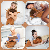 WDXDSOB Weighted Highland Cow Stuffed Animals | 4.2 Lbs Weighted Highland Cow Plush for Kids & Adults | 21.6 Inch Large Cattle Pillow Toy Gift for Christmas Birthday Mother's Day