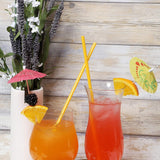 Juvale 300 Pack Bulk Disposable Plastic Orange Straws for Drinking, 10 Inches Extra Long, Ideal for Birthdays, Halloween Parties & Holiday Celebrations