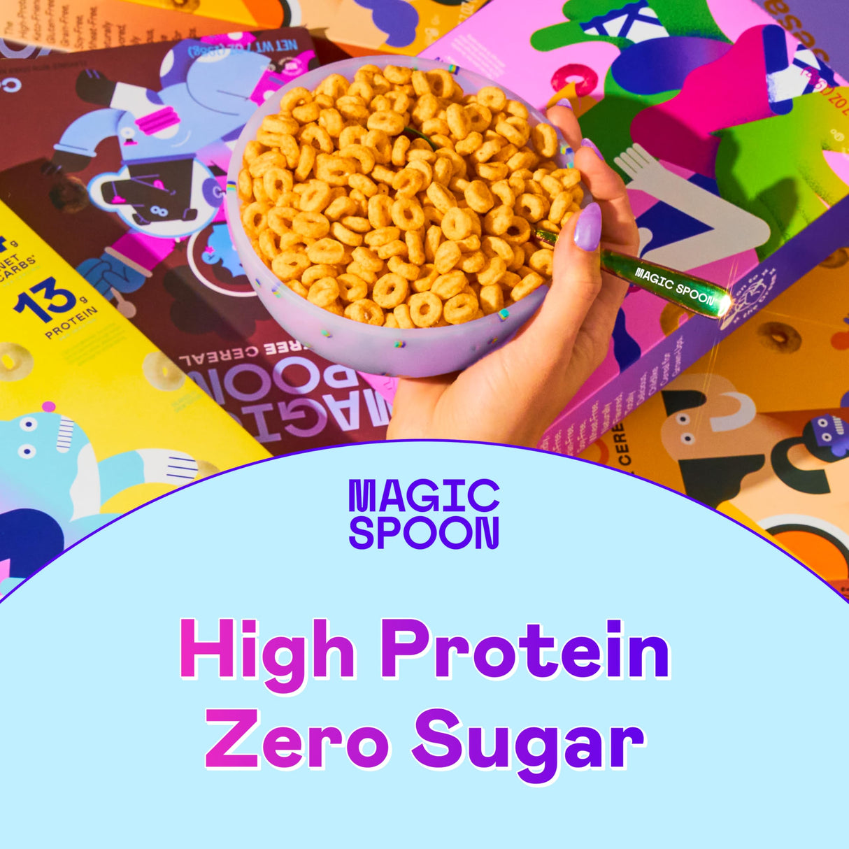 Magic Spoon Cereal, Variety 4-Pack of Cereal - Keto & Low Carb Lifestyles, Gluten & Grain Free, High Protein, 0g Sugar