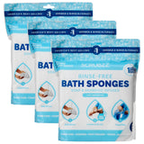 Scrubzz Disposable No Rinse Bathing Wipes - All-in-1 Single Use Shower Wipes, Simply Dampen, Lather, and Dry Without Shampoo or Rinsing (Unscented, 3-Pack)