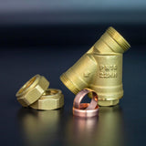 Kudos-Trading - 22mm Y Strainer Brass Compression Stainelss Steel Mesh Filter Anti Leak Design Ideal for Home Central Heating Systems & Radiators Durable Brass Construction Low Maintenance