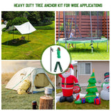 Suzile 48 Pcs Tree Staking Kit for Young Trees, Steel Stakes, Straps, Ropes