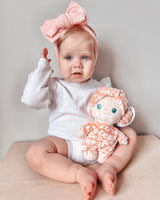 LeyaDoll Soft Baby Doll Toys (9''), My First Baby Rag Doll for 1 Year-Old Girl Birthday Gift, Christmas Plush Toys Gift for Toddler Kids Infants-Pudding Baby