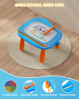 Magnetic Drawing Board, Doodle Board for Toddlers Toys Age 1-2, Magnetic Writing Board, Preschool Learning and Educational Toys for 1 2 3 Years Old Girl Boy, Gift for Birthday Christmas New Year(Blue)