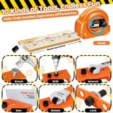 Kids Tool Set 46 PCS, Christmas Birthday Gifts for Kids Ages 3,4,5,6,7,8, Toddler Tool Set with Portable Tool Box & Electronic Toy Drill, Construction Toys Tools for Toddlers, Tool Kits for Boys Girls