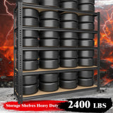 ZEUKMXOO Heavy Duty Garage Shelving,5-Tier Garage Storage Shelves,2400LBS Storage Shelves Heavy Duty,Adjustable 5 Tier Shelving Unit,Heavy Duty Shelving for Garage Storage Warehouse,28''×12''×60''