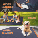 YMTLJHDSY 2 Moving Blankets 72x80in with 1 Elastic Rubber Band (196in Extendable to 400in) – Durable Quilted Moving Blanket-Heavy Duty Shipping Blankets (Total Weight 8.8 lbs,Black/Blue)
