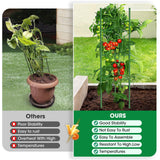 6 Pack Tomato Cages, 51.2in Tomato Plant Support Stakes Heavy-Duty, Garden Tomato Cages & Trellis for Climbing Vegetables, Tomatoes, Peppers, and Potted Plants(6)