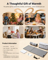 42"x16" Warming Mat for Food Extra Large, Extendable Food Warming Mat, Electric Warming Tray for Buffets Party with 7 Adjustable Temperature, 6 Timer, Silicone Food Warmer for Parties Home Countertop
