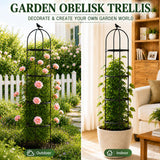 OTOSUNNY 2 Pack 6 ft Garden Obelisk Trellis for Climbing Plants Outdoor