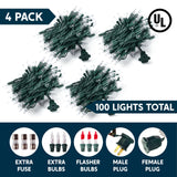 Joiedomi Clear Christmas String Lights Indoor,400(4x100) Mini Warm White Fairy Light,85.6 FT Lighting Decor for Patio Dorm Classroom Bedroom Holiday Wedding Party Garland Birthday Festival,Green Wire