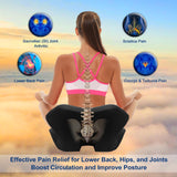 Ergonomic Memory Foam Seat Cushion for Office Chair, Car Seat, Gaming Chair, Dining Chairs| Sciatica, Tailbone & Coccyx Pain and Pressure Relief | Lumbar & Lower Back Support | Orthopedic Design