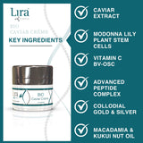Lira Clinical BIO Caviar Creme - Anti Aging Face Moisturizer for Women and Men - Anti Wrinkle Face Cream with Plant Stem Cells - Perfect Hydrating Face Cream for All Skin Types - 1 Ounce