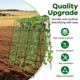 Trellume Cucumber Trellis - 62.4"*50" Cucumber Trellis for Raised Bed with Plastic-Coated Steel Pipe, U-Shape Garden Trellis for Climbing Plants, Garden Trellis for Cucumbers, Beans(Black)