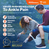 Modvel Foot & Ankle Brace Socks for Sprained Ankle Compression Sleeve - Plantar Fasciitis Relief Brace, Foot Support for pain Women & Men - Tendonitis & Arthritis Feet Sleeve, Stabilizing Ankles Wrap