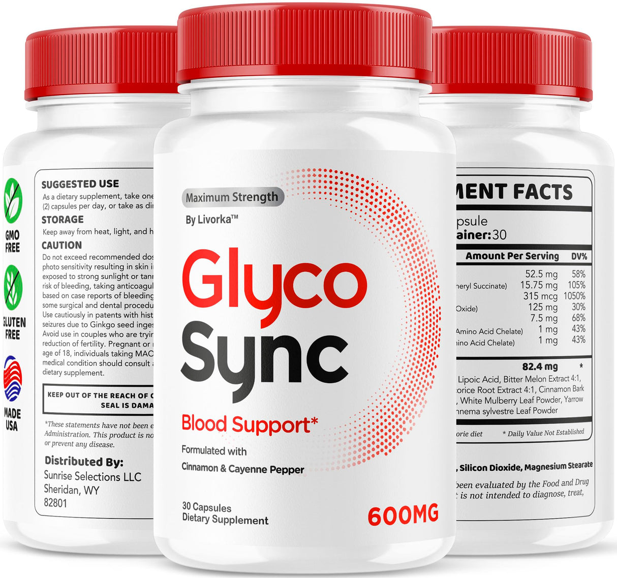 Glyco Sync Capsules - Official Glyco Sync Advanced Supplement Pills, All Natural GlycoSync Balance Support for Health & Wellness, Glyco Synk Premium Formula Review, 30 Capsules for 1 Month