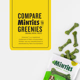 Minties Mint Dental Chews for Dogs, Medium Breeds 25-50 lbs, 50 Count