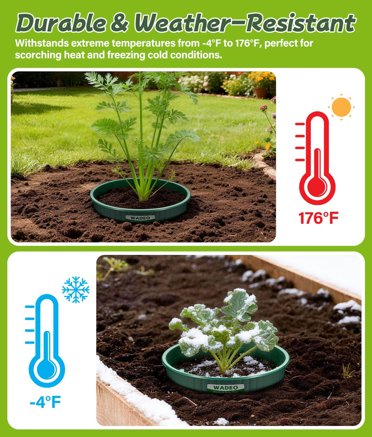 7 inch Planting Grow Rings, 6 PCS Plant Rings for Outdoor Plants, Perfect for Deep Root Watering Veggies Herbs and Flowers