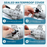 fromeasy Mosasaurus Dinosaur Toys, Upgrade Remote Control Water Toy, Pool Toys for Kids Ages 4-8, RC Dino with Light and Spray Water for Swimming Bath Lake Ocean Christmas Birthday Gift