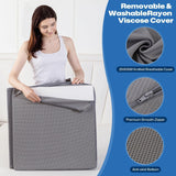 GOHOME Cooling Wedge Pillow Set for After Surgery, 3-Piece Adjustable Memory Foam Bed Wedge Pillow for Sleeping - Acid Reflux, Snoring, Neck Pain and Back Pain, Grey