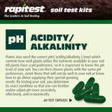 Rapitest Soil Test Kit for Gardens, Vegetables, Flowers and Lawns. USA designed and assembled soil tester completely, quickly and accurately measures/analyzes soil pH acidity and garden nutrients.