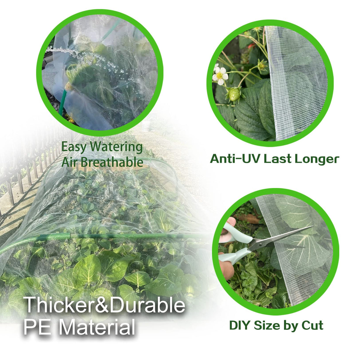 Garden Netting 10x33ft Ultra Fine Insect Netting Barrier Mesh for Plants