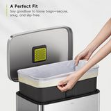 EKO Extra Strong 13 Gallon Large Drawstring Trash Bags, Heavy-Duty Garbage Bags for Kitchen & Household Use (50L), Leak-Resistant, 110 Count, Code F